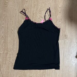 Betsy Johnson Black and Pink Women's Camisole Top
